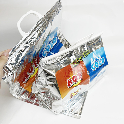 Plastik Perak Kustom Disposable Hot Cold Thermal Bag Untuk Makanan Beku