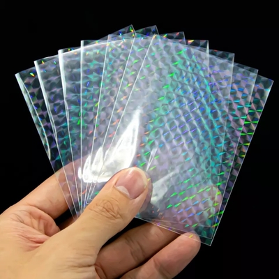 Board Game PP Soft Plastic Card Sleeves Rainbow Transparan Laser Clear Matte