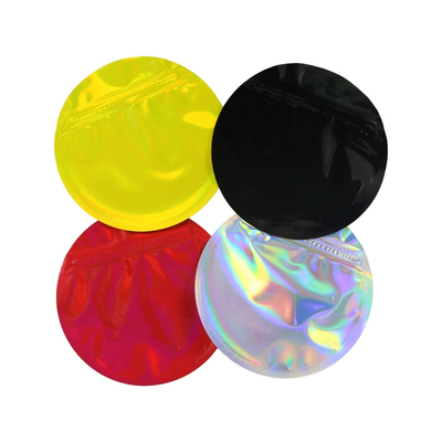 Smell Proof Aluminium Foil Zip Lock Gummies Die Cut Mylar Bags Holographic Resealable