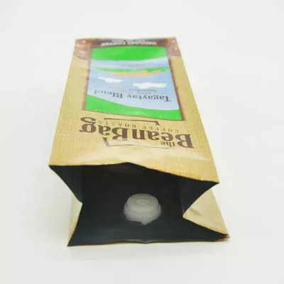 Sealed Food Powder Tea Nuts Coffee Beans Aluminium Foil Packaging Bag With Air Valve