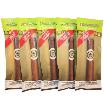 ROHS Blunt Bungkus Cigar Humidor Bag Paket Mylar Foil Lined
