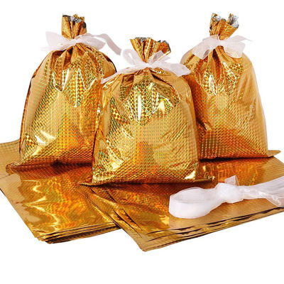 Xmas Drawstring Aluminium Foil Bag Candy Packing 9 Warna