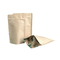 Brown Self Sealing Kraft Paper Tas Kemasan Makanan Kering PLA Biodegradable