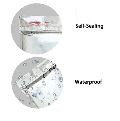 Silver Insulated Shipping Envelopes Metallic Insulated Foil Bag Self-Sealing Closure Insulated Thermal Bags