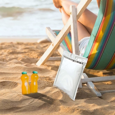 Silver Insulated Shipping Envelopes Metallic Insulated Foil Bag Self-Sealing Closure Insulated Thermal Bags