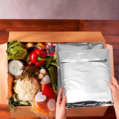 Silver Insulated Shipping Envelopes Metallic Insulated Foil Bag Self-Sealing Closure Insulated Thermal Bags
