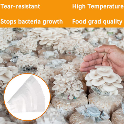 Tahan air mata Kuat tahan lama Jamur Mycelium Budidaya Jamur Menumbuhkan Biji-bijian Spawn Bags